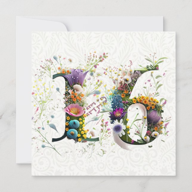 Sweet 16 Happy Birthday Wildblumen Text Karte (Vorderseite)