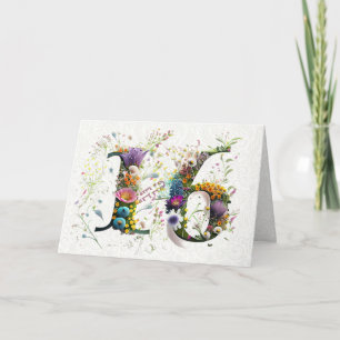Sweet 16 Happy Birthday Wildblumen Text Karte