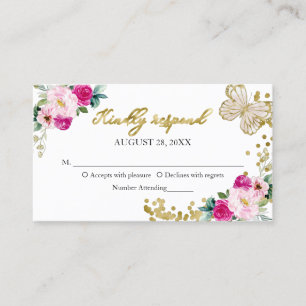 Sweet 16 Hot Pink Bläschen UAWG Umschließung Visitenkarte