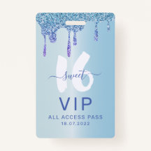 Sweet 16 Ice Blue Metallic zum Geburtstag Einladun