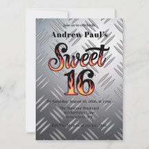 Sweet 16 in Flammen und Silberplatte Geburtstagsfe