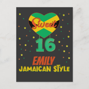 Sweet 16 Jamaican Style Birthday Girl Vacation   Postkarte