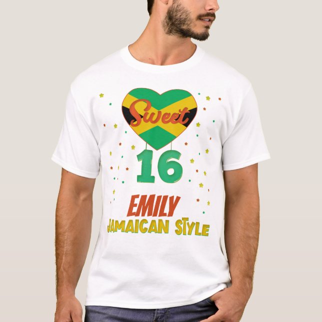 Sweet 16 Jamaican Style Birthday Girl Vacation T- T-Shirt (Vorderseite)