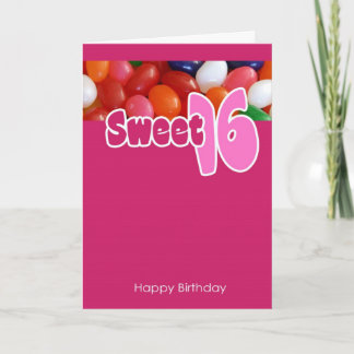 Sweet 16 Jelly Beans Karte
