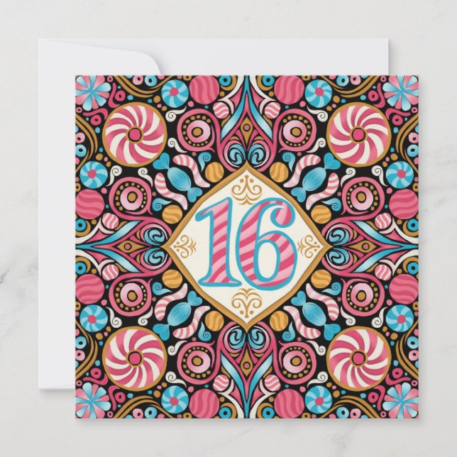 Sweet 16 karte (Vorderseite)