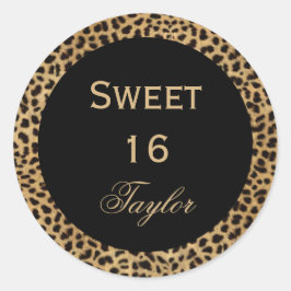 Sweet 16 Leopard Aufkleber