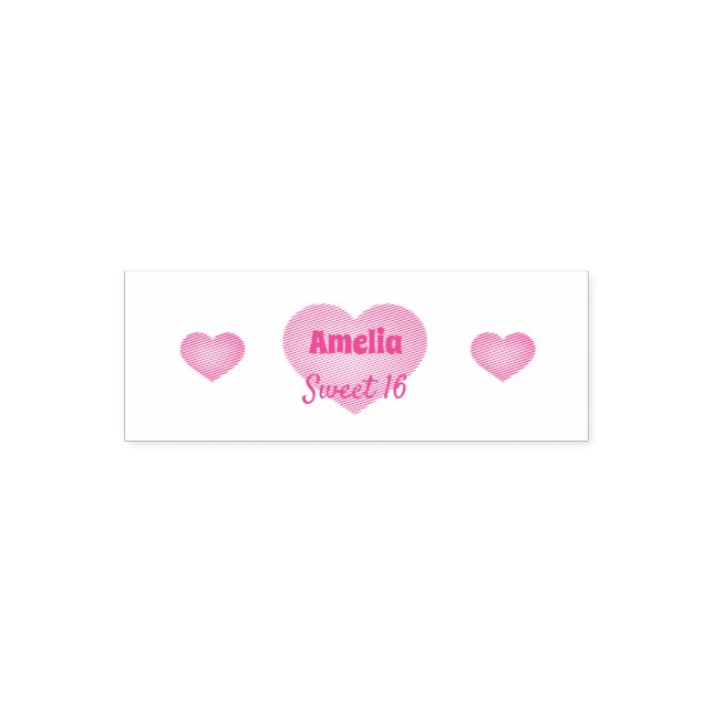 Sweet 16 Lieben Herz Permastempel (Design)
