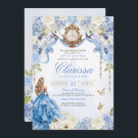 Sweet 16 Light Blue Royal Princess (V2) Elegant Einladung<br><div class="desc">*~*~*~* Ein Märchen-Traum wird wahr. Ihr besonderer Tag verdient ein ganz besonderes Einladungs-Design. Ich habe viel Zeit und Mühe darauf verwendet, diese Einladung zu entwerfen, und ich bin damit in LIEBE. Ich hoffe, du bist auch! Diese Aschenputtel bietet so viele kleine luxuriöse Touchs, die sich perfekt für Ihren Königsball eignen....</div>