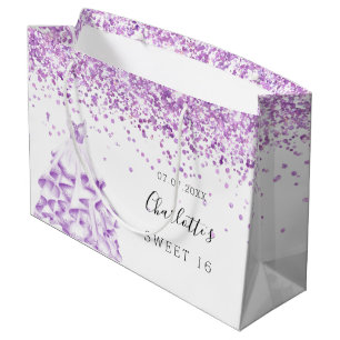 Sweet 16 lila Kleiderbezeichnung Große Geschenktüte