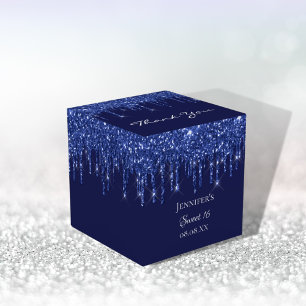 Sweet 16 Marineblau Glitzer Vielen Dank Geschenkschachtel