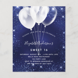 Sweet 16 marineblauer weißer Ballon - Haushaltsein Flyer