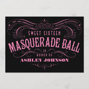 Sweet 16 Masquerade Ball Einladungen
