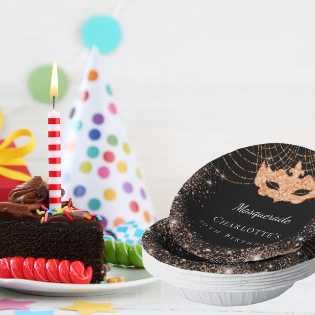 Sweet 16 Masquerade Glitzer Pappteller (Von Creator hochgeladen)