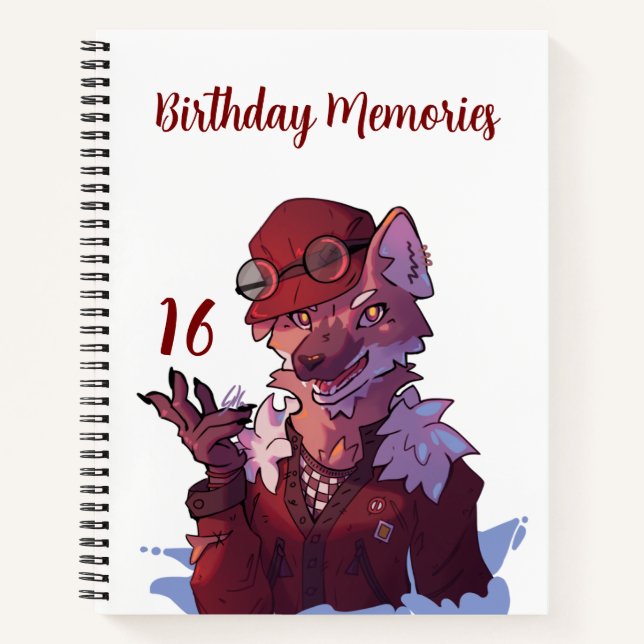 Sweet 16 memories wolf notizbuch (Vorderseite)