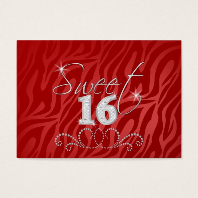 Sweet 16 Mini Birthday Einladungen (Vorderseite)