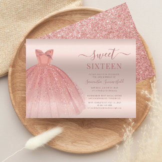Sweet 16 Modern Sechzehnten Geburtstag Einladung