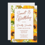 Sweet 16 Moderne Sonnenblume Einladung<br><div class="desc">Helle und sonnige Sonnenblumen sind die perfekte Blume, um einen besonderen Geburtstag zu feiern. Dieser moderne Blumenrahmen und die minimalistische Typografie sorgen für frische Luft für Ihr Party. Dieser Artikel ist Teil der Kollektion Sonnenblumen und Wildblume. Es enthält DIY-Vorlagen, mit denen Sie ganz einfach eine Einladungs-Suite, Begrüßungsschilder und Dekorationen für...</div>
