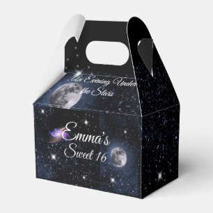 Sweet 16 Night Sky Under the Stars Full Moon Geschenkschachtel