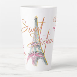 Sweet 16 Ooh La Paris Eiffelturm Personalisiert Milchtasse