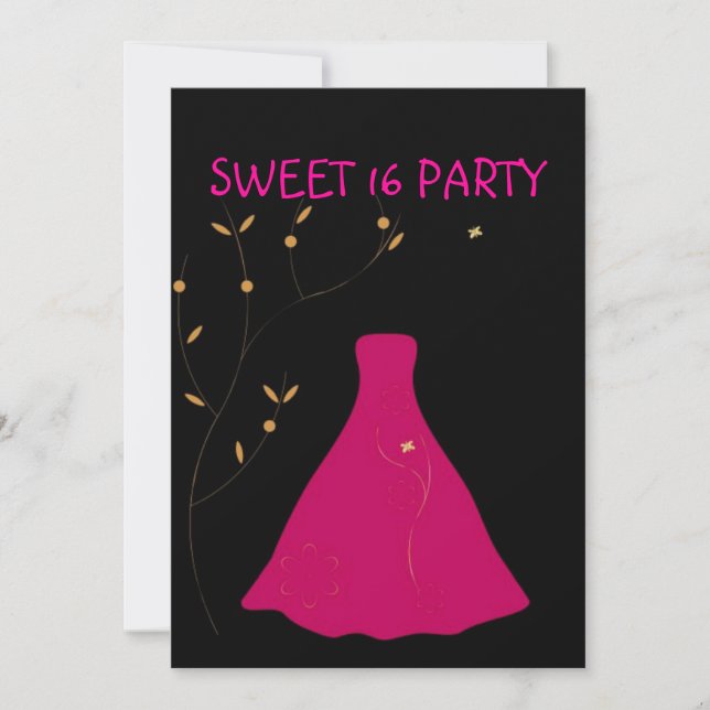 Sweet 16 Party Einladung (Vorderseite)