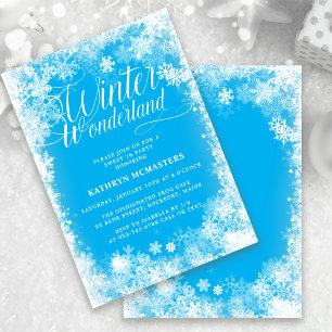 Sweet 16 Party Winterwonderland Schneeflocke Einladung