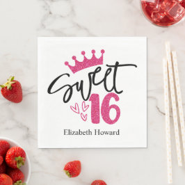 Sweet 16 Personalisiert Paper Serviette