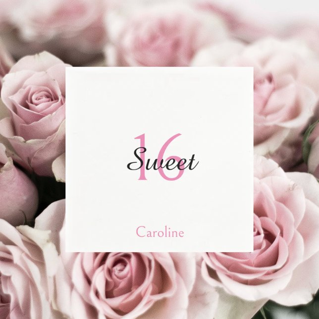 Sweet 16 Personalisiert Serviette (Von Creator hochgeladen)