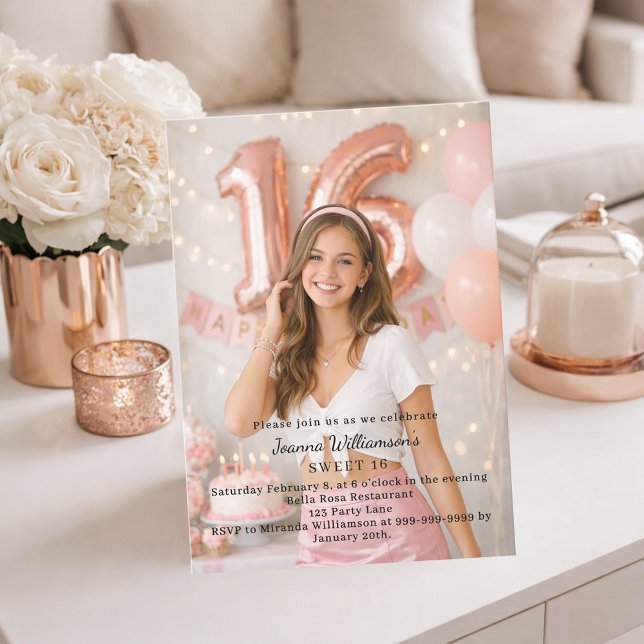 Sweet 16 photo birthday einladung (Von Creator hochgeladen)