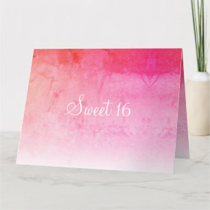 Sweet 16 Pink Geburtstagskarte Karte