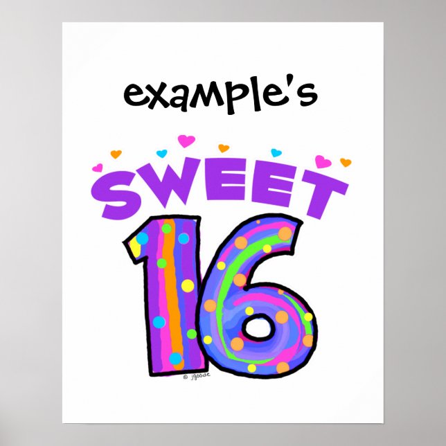 Sweet 16 Poster - kreieren Sie Ihre eigenen (Vorne)