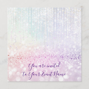 Sweet 16. Quinceanera Bridal Pastel Strings Einladung