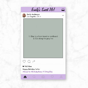 Sweet 16 Quinceanera Party Prop Foto Standrahmen Poster