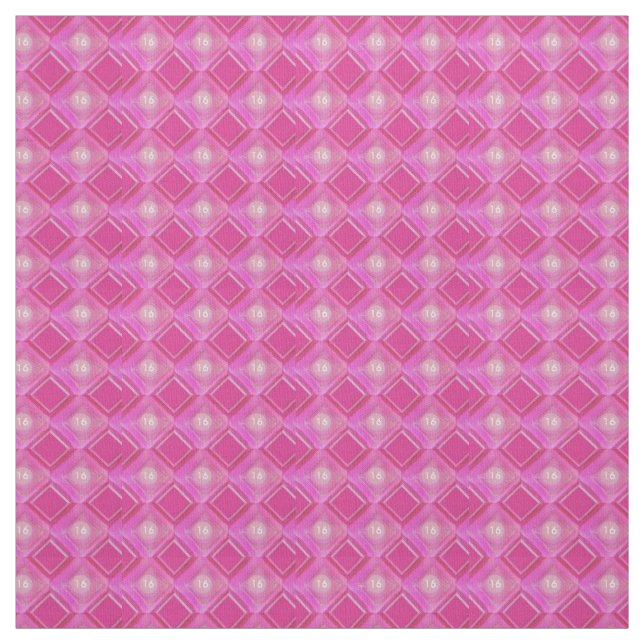 Sweet 16, rosa Liebe Diamonds Circle Fabric Stoff (Muster)
