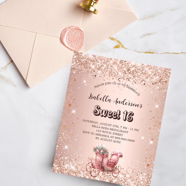 Sweet 16 Rose Gold Einladung (Von Creator hochgeladen)