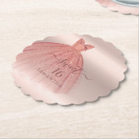 Sweet 16 Rose Gold Modernes Script Glam Geburtstag
