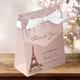 Sweet 16 Rose gold Paris vielen Dank Geschenkschachtel