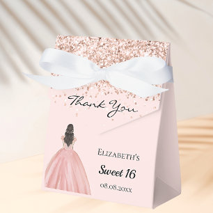 Sweet 16 Rose Gold Prinzessin Kleid Geschenkschachtel