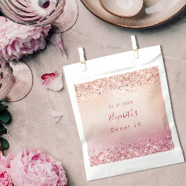 Sweet 16 Rose Gold Rosa Glitzern Geschenktütchen