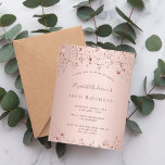 Sweet 16 Rose Goldstars Einladung Postkarte<br><div class="desc">Eine moderne, stilvolle und glamouröse Einladung zu einer Sweet 16. Geburtstagsfeier eines Mädchens. Eine Rose goldener Hintergrund mit Rose goldenen Sternen. Der Name ist mit einer modernen dunklen Rose goldfarbenen handgeschriebenen Schreibschrift geschrieben. Vorlagen für Ihre Party-Details. Zurück: Rose Gold Hintergrund. Tipp: Wenn Sie es nicht so gewollt haben, dass es...</div>