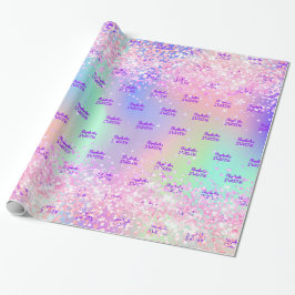 Sweet 16 rot rosa lila holografisch geschenkpapier