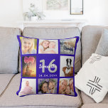 Sweet 16 Royal Blue Foto Collage Name Kissen<br><div class="desc">Ein einzigartiges Geschenk für den 16.,  16. Geburtstag eines Mädchens,  das ihr Leben mit einer Collage von 8 eigenen Fotos,  Bildern feiert. Personalisieren und fügen Sie ihren Namen und ein Datum. Ein trendiger königsblauer Hintergrund. Der Name ist mit einem modernen handgeschriebenen Stilskript geschrieben.</div>