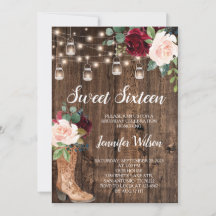 Sweet 16 Rustic Boho Blumenstrauß Lights Invitati