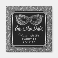 Sweet 16 Save the Date 16. Geburtstag Glam Silver