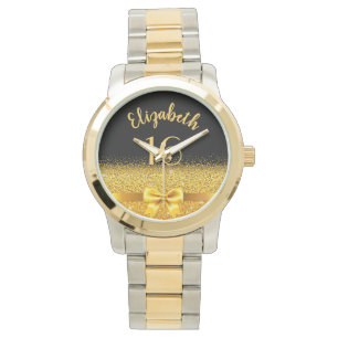 Sweet 16 Schwarzgoldenbogen Armbanduhr