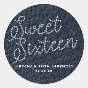 Sweet 16 Sechzehn Diamant & Diamanten Sticker