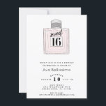 Sweet 16 Sechzehnte Geburtstagsparty Foto Einladung<br><div class="desc">Mit dieser atemberaubenden Einladung werfen Sie eine fabelhafte 16 . Geburtstag 16. Geburtstagsfeier für Ihre Tochter. Mit einem rosa Parfüm Flaschendesign wird diese Einladung Ihre Tochter wie den Star der Show fühlen. Mit viel Platz für das Datum, die Zeit und die Lage des Party, ist diese Einladung der perfekte Weg,...</div>