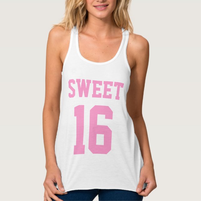 Sweet 16 Sechzehnter Geburtstag Tank Top (Vorderseite)