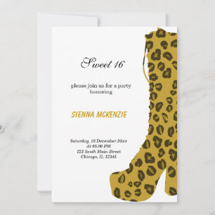 Sweet 16 Shoes Thema Einladung