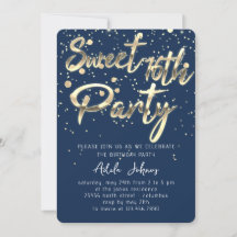 Sweet 16. Sofort Download Smoky Blue Navy Gold