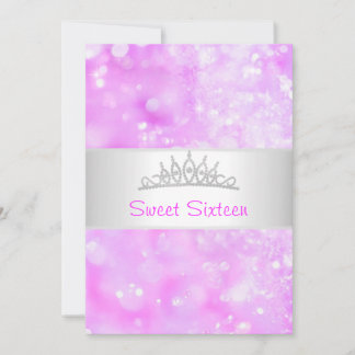 Sweet 16 Soft Pink Blasen Silver Jewel Tiara 1 Einladung